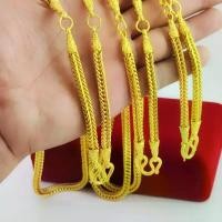 ราคา สร้อยคอ หนัก 5 บาทลายสี่เสา ยาว 24 นิ้วใส่พระสามองค์ สร้อยทองหุ้ม คลังสินค้า (1731674451733022607)