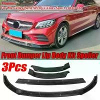 ราคา ตกแต่งฝากระโปรงหน้ารถ, ใหม่, สำหรับ Mercedes Benz W205 C-Class Sport, Deflector ริมฝีปาก, สำหรับ Mercedes Benz W205 C-Class Sport, ริมฝีปากดัดแปลงทุกรุ่น, เหมาะสำหรับปี 2019-2020, ชุดร่างกาย (17303113