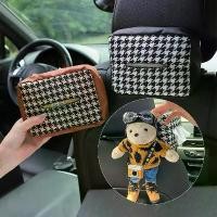 ราคา กล่องทิชชู่ติดรถยนต์ ดีไซน์กริด Houndstooth ถักนิตติ้ง แขวนหลังเก้าอี้ในรถยนต์ มัลติฟังก์ชั่น ดีไซน์วาดรูป สร้างสรรค์ เหมาะสำหรับกล่องทิชชู่ในรถยนต์ ของ แต่งรถ vios แต่ง นิสสันอั (1731472944138520300)