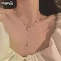 ราคา สร้อยคอเค้นคอริบบิ้นสีขาวยาว, เครื่องประดับงานแต่งงานสไตล์อินเทรนด์, สำหรับผู้หญิง, มุกเทียมหรูหรา, สร้อยคอชายหาด Vaion เพชร ปาก ปาก ร้า พระปาง เปิด โลก ขนาด ห้อยคอ จี้ พ (1732281334055734053)