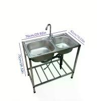 ราคา อ่างล้างจาน สแตนเลส สตีล ห้องครัว ขาตั้งเรียบง่าย อ่างล้างหน้า ชามเดี่ยว และชามคู่ เหมาะสำหรับล้างจานในครัวเรือน อ่างล้างผัก ตู้ กั้น โชว์ กั้น ห้อง ตู้ เสื้อผ้า บานเลื่อน ค่ (1731555493308433598)