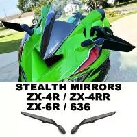 ราคา อุปกรณ์เสริม Ninja ZX-6R NINJA636, กระจก Stealth, สำหรับ Kawasaki Ninja ZX4R ZX4RR และ Ninja 636, กระจกปีกนกกีฬา, กระจกปรับได้ อลูมิเนียม มอเตอร์ไซค์ Motorcycle (1731015039433345739)