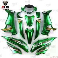 ราคา คุณภาพรับประกันได้ PUGParts ชุดสีเวฟ125i เวฟ125s ไฟเลี้ยวบังลม (ชุด14/13ชิ้น) สีเขียวแก้ว ชุดสีwave125s wave125i ไฟเลี้ยวบังลม Motorcycle มอเตอร์ไซค์ Sticker สติกเกอร์ (1731737911204153929)