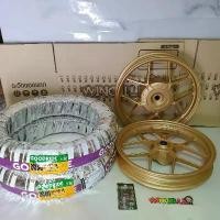 ราคา Blossomsfshop31 ความคงทน ล้อแม็ก CLICK125 / CLICK125i / PCX 2018-2019 สีทอง + ยางนอกเรเดียน 90/90x14 + จุ๊บเลส motorcycle มอเตอร์ไซค์ (1731437925635754159)