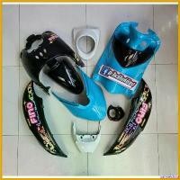 ราคา palmelshop คุณภาพรับประกันได้ ชุดสี ฟีโน่ตัวแรก ฟีโน่เกย์รวม ฟีโน่ FINO สีดำฟ้า พลาสติกเกรดดีAAA งานสีละเอียด รับประกันการแตกหักเสียหาย มอเตอร์ไซค์ Motorcycle (1730665335787719467)