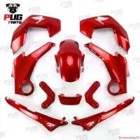 ราคา แบบพกพา PUGParts ชุดสี MSX ตัวเก่า ชุดสีMSX 125 รุ่นแรก ปี2012-2015 (ชุด10ชิ้น) สีแดงแก้ว เฟรม MSX msxตัวเก่า มอเตอร์ไซค์ Motorcycle (1731738499122039728)