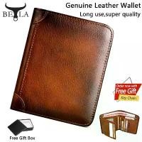 ราคา กระเป๋าสตางค์ผู้ชาย BELA หนังวัวแท้ สไตล์ Rfid กระเป๋าสตางค์แบบพับสั้นสำหรับผู้ชาย สีน้ำตาลย้อนยุค กาแฟ มาพร้อมกล่องฟรี (1730835800107288583)