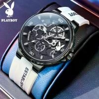 ราคา นาฬิกาผู้ชาย PLAYBOY กันน้ำ นาฬิกาข้อมือ สายซิลิโคน ของแท้ (1729759408675982040)