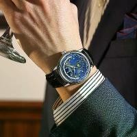 ราคา นาฬิกาควอทซ์ Louis Juelun สำหรับผู้ชาย หนังแท้ มีดวงจันทร์และเฟส กันน้ำ เหมาะสำหรับชุดลำลอง นาฬิกาข้อมือ (1730056821128989432)