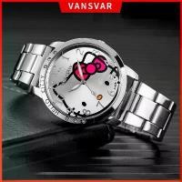 ราคา นาฬิกาควอทซ์ Hello Kitty สำหรับผู้หญิง ดีไซน์การ์ตูน สายสแตนเลสเรียบง่าย เหมาะสำหรับนักเรียน นาฬิกาข้อมือ (1730195924889799511)