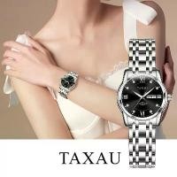 ราคา TAXAU นาฬิกาข้อมือ สายสเตนเลส นาฬิกาข้อมือผู้หญิง กันน้ำ แฟชั่นหรูหรา ส่องสว่าง มีปฏิทิน สำหรับผู้หญิง นาฟิกา คําแนะนําการขายที่ร้อนแรงในเดือนนี้ (1731464856256611681)