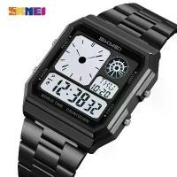 ราคา นาฬิกาอิเล็กทรอนิกส์ดิจิตอล, SKMEI, สำหรับผู้ชายและผู้หญิง, กันน้ำ, เหมาะสำหรับกีฬากลางแจ้ง, สายสแตนเลส, นาฬิกาข้อมือ, Reloj Hombre, พร้อมเวลาทั่วโลก (1732143716494576396)