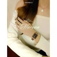 ราคา pasonne.co นาฬิกาข้อมือ รุ่น maroon กรอบและสายสีโรสโกล ตัวล็อคแม่เหล็กรุ่นใหม่ (1731603749112153261)