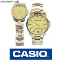 ราคา (ฟรีกล่อง) นาฬิกาข้อมือ นาฬิกาผู้ชาย สายเหล็ก สีทอง จอแสดงวันที่ นาฬิกาcasio คาสิโอ้สีทอง ระบบQuartz กันน้ำ RC701 (1731573701469243210)