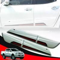 ราคา คุณภาพรับประกันได้ กาบข้างประตู รุ่น มิตซูบิชิ ไทรทัน MITSUBISHI TRITON ปี 2015 - 2018 สีขาว ตัดดำแดง 4 ประตู 4 ชิ้น Car รถยนต์ Sticker รถจักร (1731674406722767648)