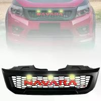 ราคา กระจังหน้า แต่ง นิสสัน นาวาร่า สีดำด้าน โลโก้ Navara พร้อมไฟกระจังสีเหลือง Nissan Navara NP300 2014-2019 รถยนต์ Auto (1731068797462218978)