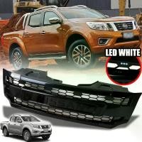 ราคา กระจังหน้า แต่ง นิสสัน นาวาร่า สีดำเงา โลโก้ดำ พร้อมไฟกระจังสีขาว Nissan Navara D40 2005-2013 รถยนต์ (1731068573432711394)