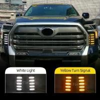 ราคา ไฟวิ่งกลางวัน LED รถยนต์, 1 คู่, สำหรับ Toyota Tundra, ปี 2022 และ 2023, รีเลย์ไฟเลี้ยวแบบไดนามิก, ตกแต่งโคมไฟตัดหมอก DRL, กลางวันพร้อมใช้งาน (1732128652492245970)