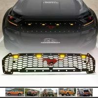 ราคา กระจังหน้า กระจังหน้าแต่ง ตาข่าย ฟอร์ด เรนเจอร์ สีดำ โลโก้ มัสแตง พร้อมไฟกระจังสีเหลือง Ford Ranger PX2 XLT 2015-2018 รถยนต์ Auto (1731074889145157858)