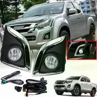ราคา ปัจจุบัน ไฟตัดหมอก ไฟสปอร์ตไลท์ รุ่น อีซูซุ ดีแม็กซ์ ISUZU D-MAX DMAX ปี 2016 - 2019 พร้อมครอบ สีดำ ขอบโครเมี่ยม และชุดสายไฟ 1 ชุด รถยนต์ Car รถจักร Led (1731662687271160511)