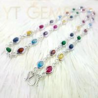 ราคา สร้อยคอนพเก้า สร้อยคอ เงินแท้ พลอยหลากสี CZ หุ้มหนา ผ่าหวาย 24 นิ้ว YTG-9114 YTGEMS (1731629907890178532)