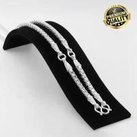 ราคา สร้อยคอ สร้อยคอเงิน ลายบล็อค ห้อยพระ 3องค์ น้ำหนัก 3บาท ยาว 26นิ้ว ชุบเงินแท้ เกรดพรีเมียม พร้อมส่ง (1731683302007539110)