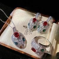 ราคา ชุดเครื่องประดับหัวงู, เกินจริง, เงินแท้ 925, หินสี CZ, แพลตตินั่มสุดหรู, แหวน, ต่างหู, สร้อยคอ, แฟชั่น (1731605688091706939)