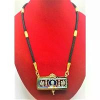 ราคา [COD] สร้อยพระ สร้อยคอ สร้อยเชือก หัวจรวดชุบทองไมครอน ยาว 24 นิ้ว คล้องหัวเลสหลวงพ่อรวย ไตรมาส 59 รวย รวย รวย ลงยาสีแดง เลี่ยมกรอบทองชุบ (1732031030528412621)