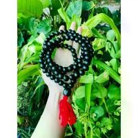 ราคา สร้อยคอประคำ เนื้อมวลสารแร่เหล็กน้ำพี้ 108 เม็ด สร้อยคอ necklace (1732223866606553731)