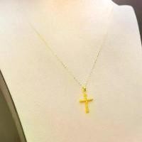 ราคา สร้อยคอจี้ไม้กางเขนชุบทอง 18K อิตาลีแท้ สร้อยคอ unisex 96.5% เครื่องประดับ 0.75 กรัม ทนทาน ไม่ลอกหรือหมอง (1731408319301977543)