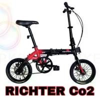 ราคา (New2024) จักรยานพับ RICHTER รุ่นCO2 ล้อ 14" เฟรมอลู ดิสเบรคหน้า-หลัง อลูมิเนียม กลางแจ้ง Sport ออกกำลังกาย (1730305893080861249)