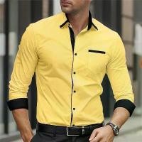 ราคา เสื้อเชิ้ตธุรกิจ สไตล์คลาสสิก สีพื้น แขนยาว ระบายอากาศ เสื้อเชิ้ตลำลอง แฟชั่นประจำวันของเมือง เสื้อผู้ชาย (1732142007480716121)