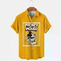 ราคา เสื้อเชิ้ตแขนสั้นลายการ์ตูน Miniso ฤดูร้อน 2024 แบรนด์ Disney Stitch และ Mickey ลำลอง พิมพ์ลาย 3 มิติ ทรงสลิมฟิต เสื้อผู้ชาย (1731580170151429930)