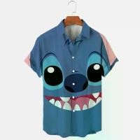 ราคา เสื้อเชิ้ตแขนสั้น Disney Stitch และ Mickey แบรนด์ ฤดูร้อน 2024 มาใหม่ สไตล์ลำลอง พิมพ์ลาย 3 มิติ ทรงสลิมฟิต เสื้อผู้ชาย (1731543271432881921)