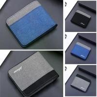 ราคา กระเป๋าสตางค์ผ้าแคนวาส, แฟชั่นผู้ชาย, กระเป๋าสตางค์สั้น, กระเป๋าใส่บัตรเครดิต, สีเทา, สีดำ, กระเป๋าเงิน, กระเป๋าสตางค์, E4R6 (1732328641379862555)