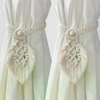 ราคา สายรัดม่านใบไม้ทอ สำหรับห้องนั่งเล่นและห้องนอน สายรัดเก็บม่าน อุปกรณ์ตกแต่งบ้าน มีให้เลือก 1/2 ชิ้น (1732276717945457563)