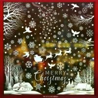 ราคา สติ๊กเกอร์ติดผนังไฟฟ้าสถิต, ธีมคริสต์มาส, ลายกวางเอลค์และเกล็ดหิมะ, สติ๊กเกอร์ติดประตูกระจกหน้าต่าง, เหมาะสำหรับงานปาร์ตี้คริสต์มาสและปีใหม่, อุปกรณ์ตกแต่งบ้าน ไฟกระพริบ (1731015480546986834)