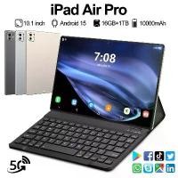 ราคา แท็บเล็ต iPad Air Pro, ต้นฉบับ, 10.1 นิ้ว, HD 4K, Android 15, RAM 16GB, ROM 1T, แบตเตอรี่ 10000mAh, 5G SIM คู่, บลูทูธ, WiFi, GPS, รุ่นสากล, 2025 (1731371947880973499)