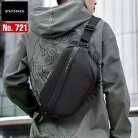 ราคา กระเป๋าคาดอก สะพายข้าง กระเป๋าผู้ชาย ใส่ IPad 8.3 นิ้วได้ (1729626029387189106)