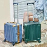 ราคา กระเป๋าเดินทาง ไซส์18นิ้ว กระเป๋าล้อลาก อะลูมิเนียม กระเป๋าถือขึ้นเครื่อง เนื้อabs+pc แถมผ้าคลุมและสติ๊กเกอร์(ไซส์18/20) ขายร้อน (1731320492292802322)