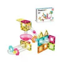 ราคา PicassoTiles Marble Run 45 Pc Travel Size Magnetic Tiles Building Blocks (1731581363566839129)