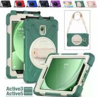 ราคา เคสป้องกันสำหรับ Samsung Galaxy Tab Active5 SM-X300 Active3 T570 Active 5 3 8.0, วัสดุ PC + ซิลิโคน, พร้อมสายสะพายไหล่, ฝาครอบพร้อมฟังก์ชั่นป้องกันการกระแทก (1731009010963482988)