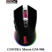 ราคา Macro Mouse SIGNO GM-907 GM-908 Mouse Gaming Mouse Gaming Macro Mouse pro-series Model Centro (Black) 1 Year Center Warranty (1731435826147854166)