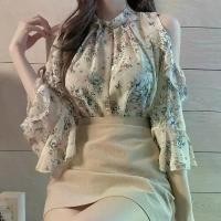 ราคา เสื้อชีฟองลายดอกไม้, สำหรับสุภาพสตรี, ไหล่ข้างเดียว, แขนสั้น, ปาดไหล่, เสื้อไหล่เดียว, แฟชั่น, หวานและสง่างาม, ดีไซน์เก๋ไก๋, เสื้อผู้หญิง, ฤดูร้อน 2025 สไตล์ฝรั่งเศส (1731315967676351845)