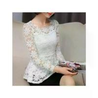 ราคา เสื้อผู้หญิง blusas blusa Longa camisa feminina วินเทจเสื้อลูกไม้แขนยาวเสื้อสตรี plissado TOPO chemise Femme ไซส์ใหญ่พิเศษ S-5XL (1731558349225821748)