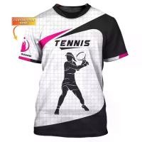 ราคา เสื้อผู้หญิง เสื้อยืดเทนนิส ของขวัญสำหรับคนรักเทนนิส เครื่องแต่งกายนักเทนนิส เสื้อยืดส่วนบุคคลยอดนิยม สไตล์เทนนิส (1731579652323313695)