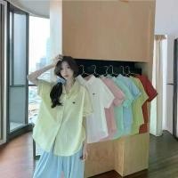 ราคา เสื้อเชิ้ต คอปกโปโล แขนสั้น Duodao ดีไซน์สวย สำหรับใส่หน้าร้อน ปี 2024 เสื้อผู้หญิง ปักโบว์ ความยาวปานกลาง เสื้อ คอปาด สียีนส์ อก 50 polo ralph lauren ผู้ หญิง (1731312104270563051)