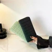 ราคา กระเป๋าสตางค์กริด PU สำหรับผู้หญิง กระเป๋าสตางค์แฟชั่นและมินิมอลสไตล์เกาหลี ที่ใส่เหรียญ / กระเป๋าเงิน กระเป๋าสตางค์ใบยาว ที่ใส่บัตร สีดำ สีขาว สีชมพู สีเขียว (1729909745072769176)