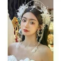 ราคา ที่คาดผมเจ้าสาว, ทำด้วยมือ, ดีไซน์ดั้งเดิม, ที่คาดผมพู่ดอกไม้, คริสตัลเงา, มงกุฎเซนต์, เหมาะสำหรับงานแต่งงาน, เครื่องประดับจัดแต่งทรงผม, อินเทรนด์, สวยงาม มงกุฎ ดอกไม้ แห้ง (1731831288843963182)