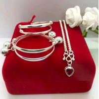 ราคา ขายยกเซตเด็กหญิงกำไลข้อเท้าหนัก 1 บาทกำไรข้อมือ 2 สลึงสร้อยคอ+จี้ (1729457272560257076)
